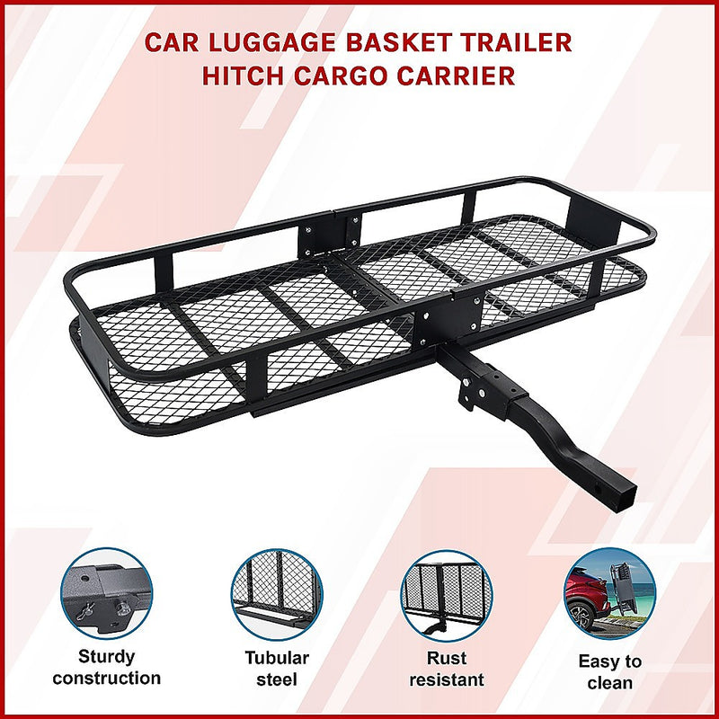 Car Luggage Basket Trailer Hitch Cargo Carrier