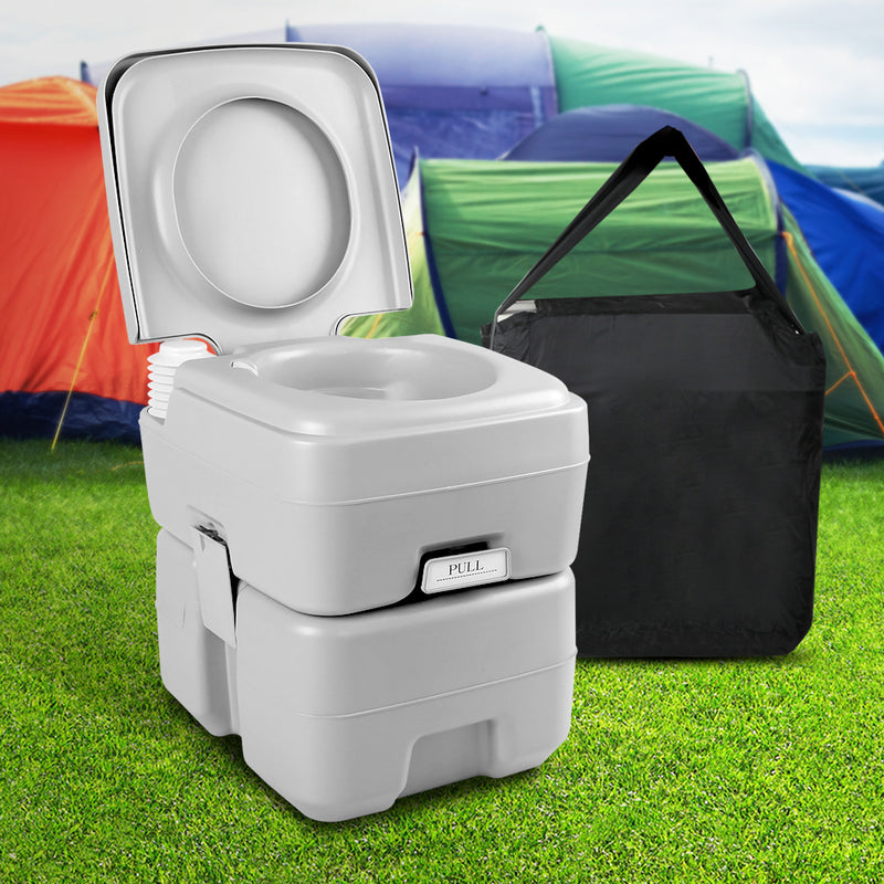 Weisshorn 20L Outdoor Portable Toilet Camping Potty Caravan Travel Boating with Carry Bag