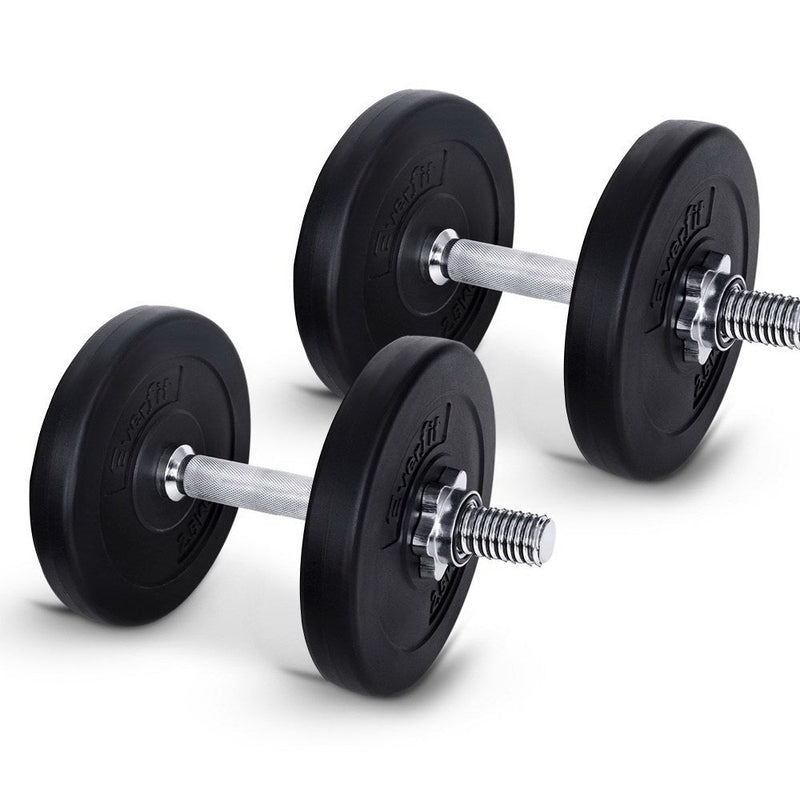 Everfit 15KG Dumbbells Dumbbell Set Weight Plates Home Gym Fitness Exercise