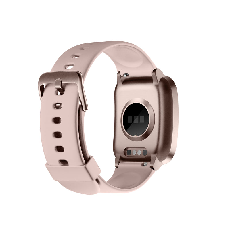 FitSmart Smart Watch Bluetooth Heart Rate Monitor Waterproof LCD Touch Screen - Rose Gold