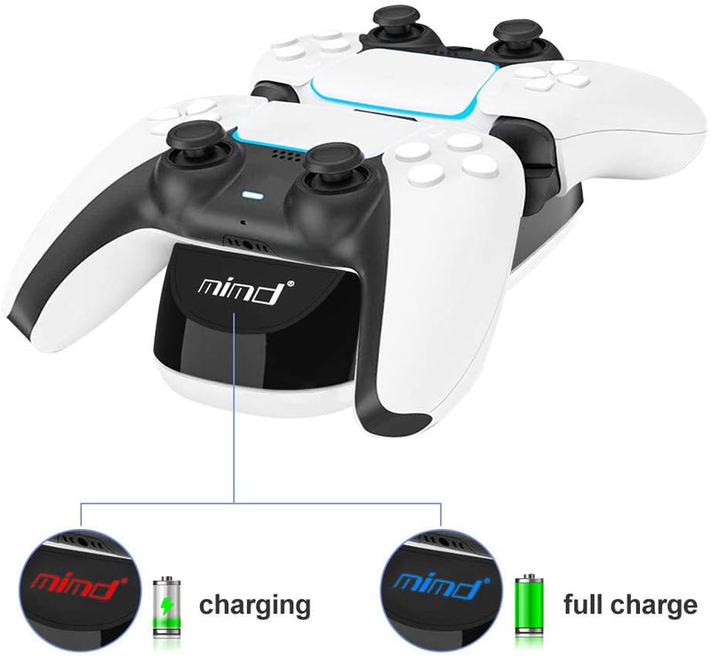 PS5 Charging Dock with USB Charging for 2 Controllers