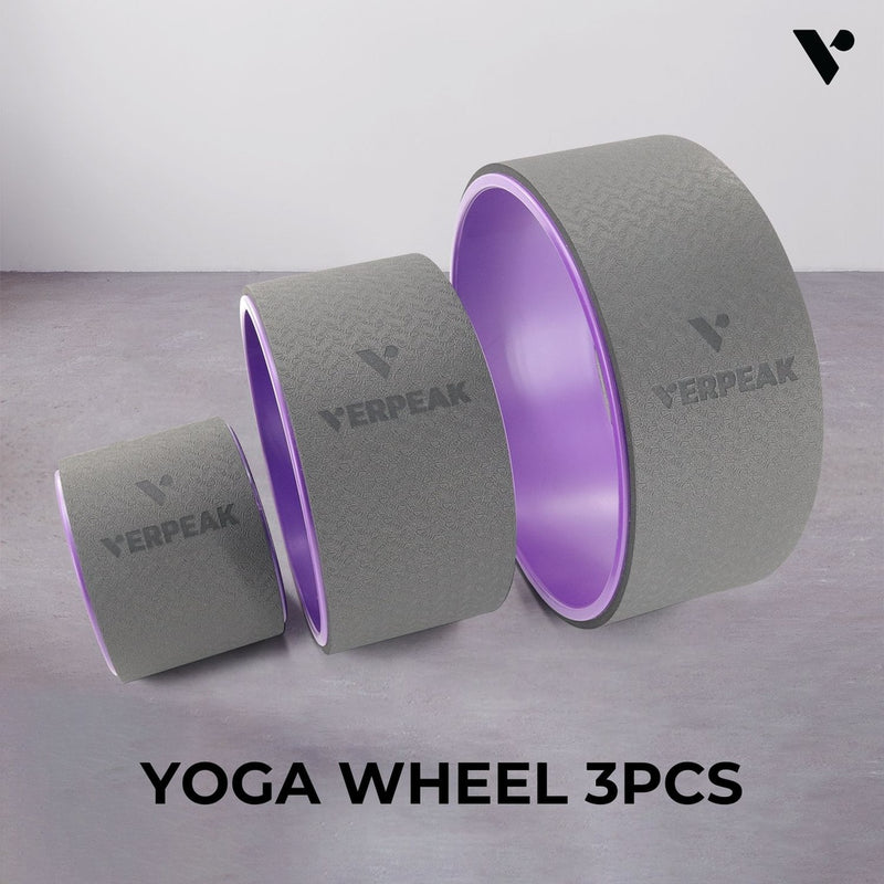 Verpeak Yoga Wheel 3 pieces set Purple & Black VP-YBS-107-YR