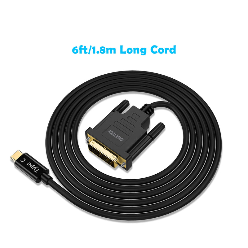 Choetech XCD-0018BK USB-C to DVI Cable (4K@30Hz) 1.8m