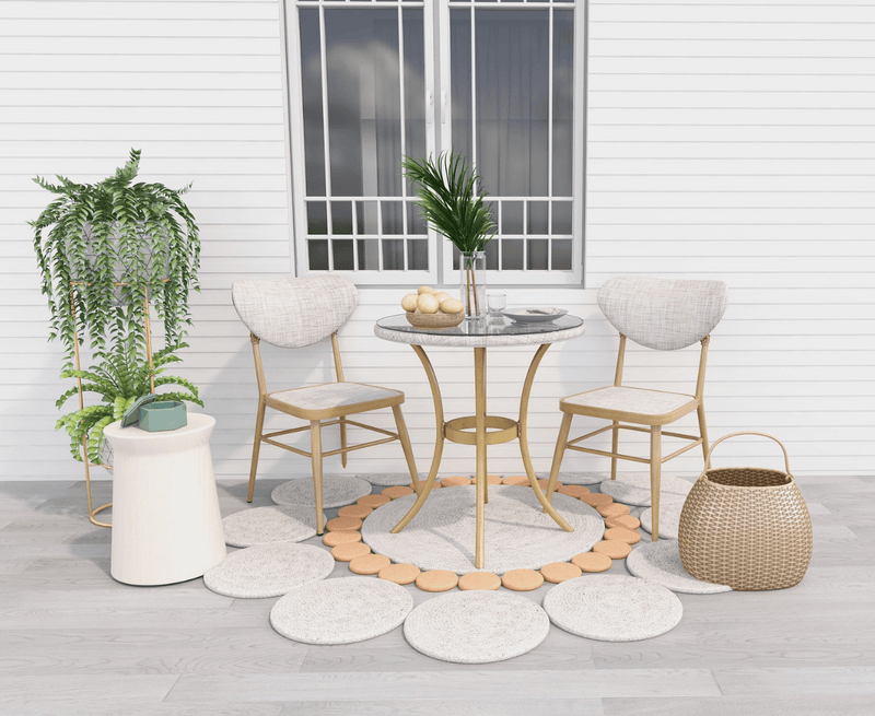 Francis Natural 2 Seater Outdoor Bistro Set