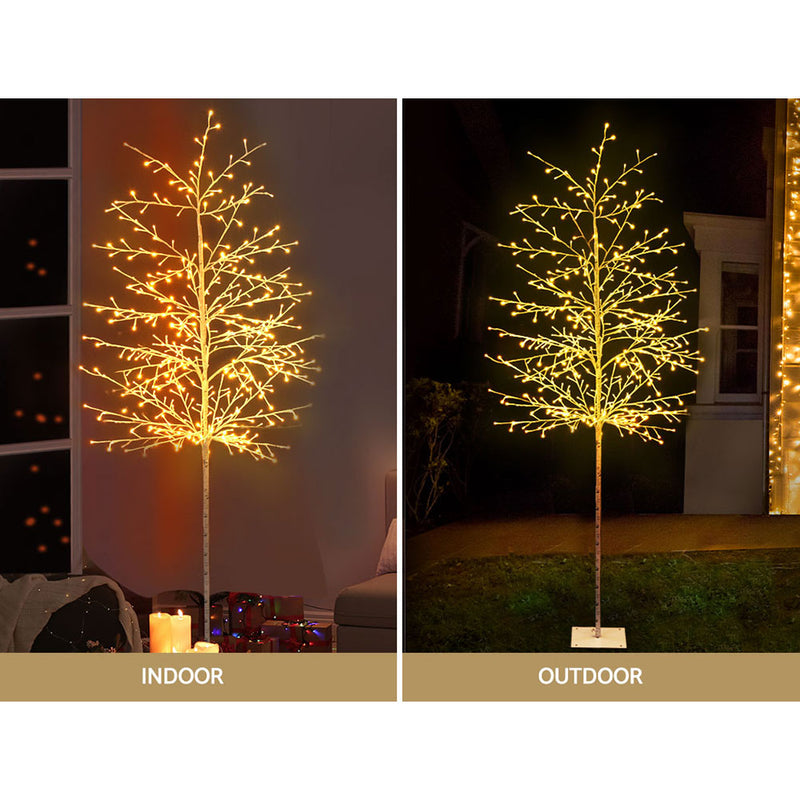 Jingle Jollys Solar Christmas Tree 2.1M 480 LED Trees With Lights Warm White