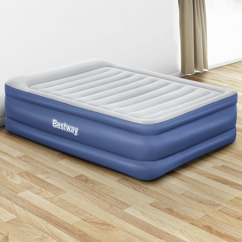 Bestway Queen Air Bed Inflatable Mattress Sleeping Mat Battery Built-in Pump