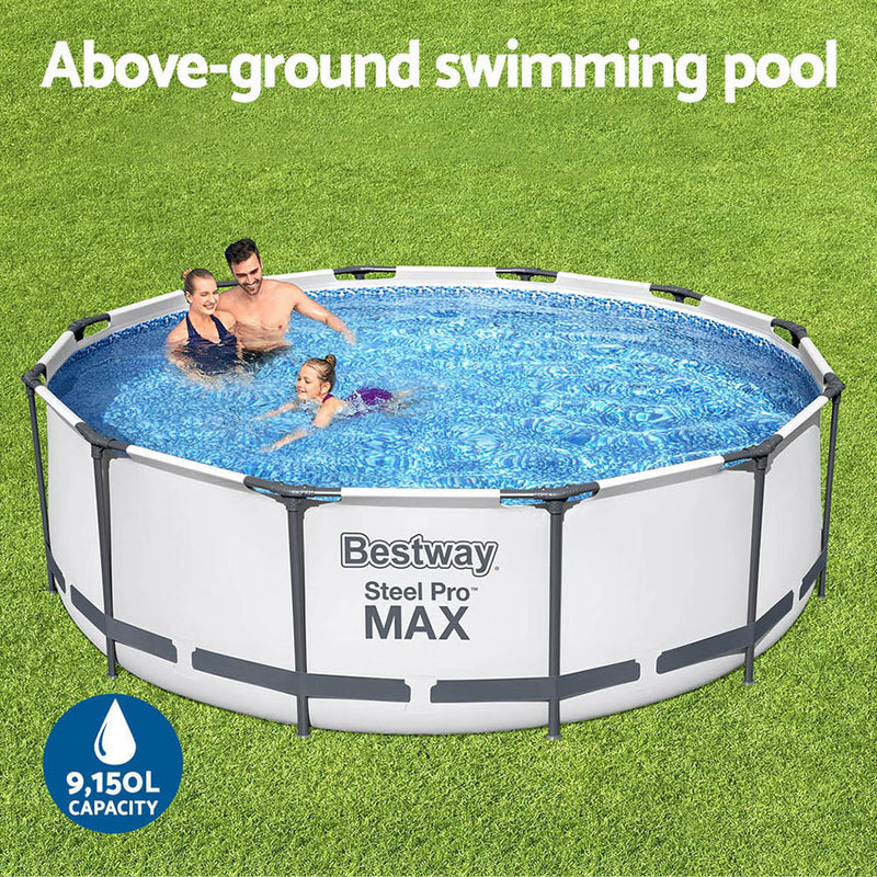 Bestway Swimming Pool Above Ground Filter Pump Steel Pro Frame Pools