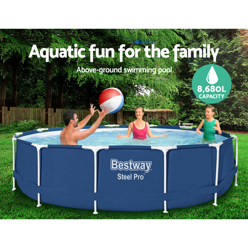 Bestway Swimming Pool Above Ground Filter Pump Steel Pro™ Frame Pools 3.69M