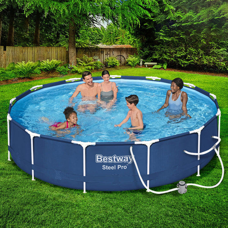 Bestway Swimming Pool Above Ground Filter Pump Steel Pro™ Frame Pools 3.69M