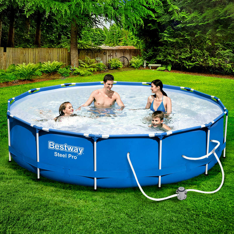 Bestway Swimming Pool Above Ground Filter Pump Steel Pro™ Frame Pools 3.69M