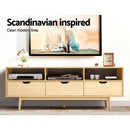 Artiss Wooden Scandinavian Entertainment Unit - Natural