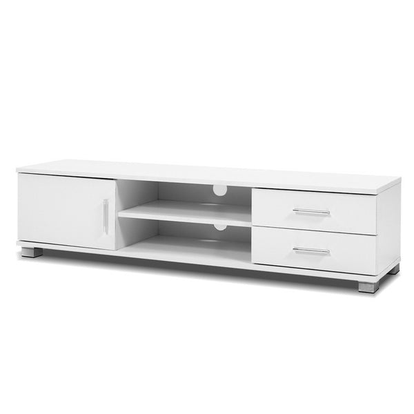 Artiss 120cm TV Stand Entertainment Unit Storage Cabinet Drawers Shelf White