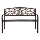 Gardeon Outdoor Garden Bench Seat Steel Outdoor Furniture 3 Seater Park Bronze