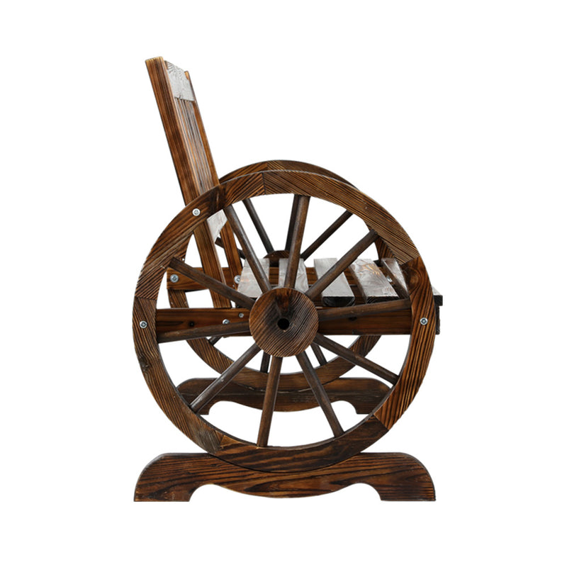 Gardeon Wooden Wagon Wheel Chair