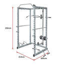 Power Rack Squat Cage Stands w Lat Pulldown Home Gym