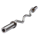 120cm Chrome Olympic EZ Curl Bar – Weightlifting Barbell for Home Gym & Bodybuilding