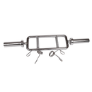 Chrome Olympic Tricep Bar Barbell Heavy Duty with Spring Collars