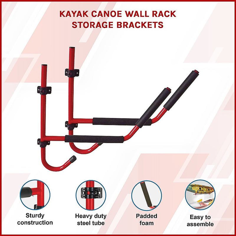 Kayak Canoe Wall Rack Storage Brackets