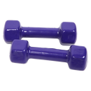 2kg Dumbbells Pair PVC Hand Weights Rubber Coated