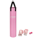 70lb Red Heavy Bag Kit Punching Boxing Bag Gloves Hand Wraps