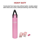 70lb Red Heavy Bag Kit Punching Boxing Bag Gloves Hand Wraps