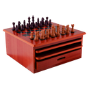 10 in 1 Wooden Chess Board Games Slide Out Checkers House Unit Set