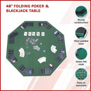 48" Folding Poker & Blackjack Table
