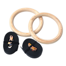 Wooden Gymnastic Rings Olympic Gym Strength Training