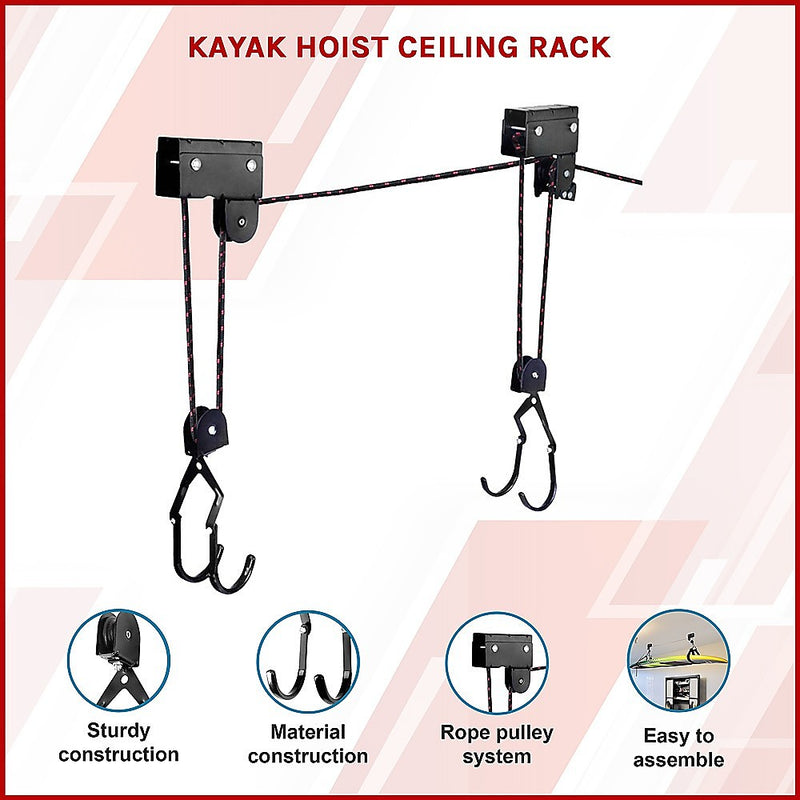 Kayak Hoist Ceiling Rack