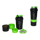 2x Protein Gym Shaker Premium 3 in 1 Smart Style Blender Mixer Cup Bottle Spider