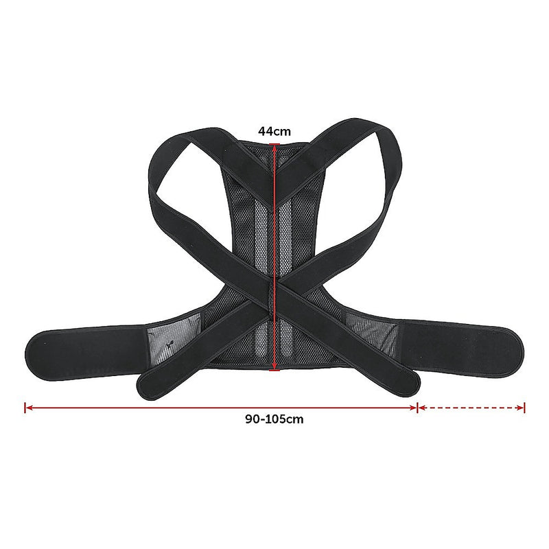 Lower Back Brace Unisex Posture Corrector Lumbar Support - Large