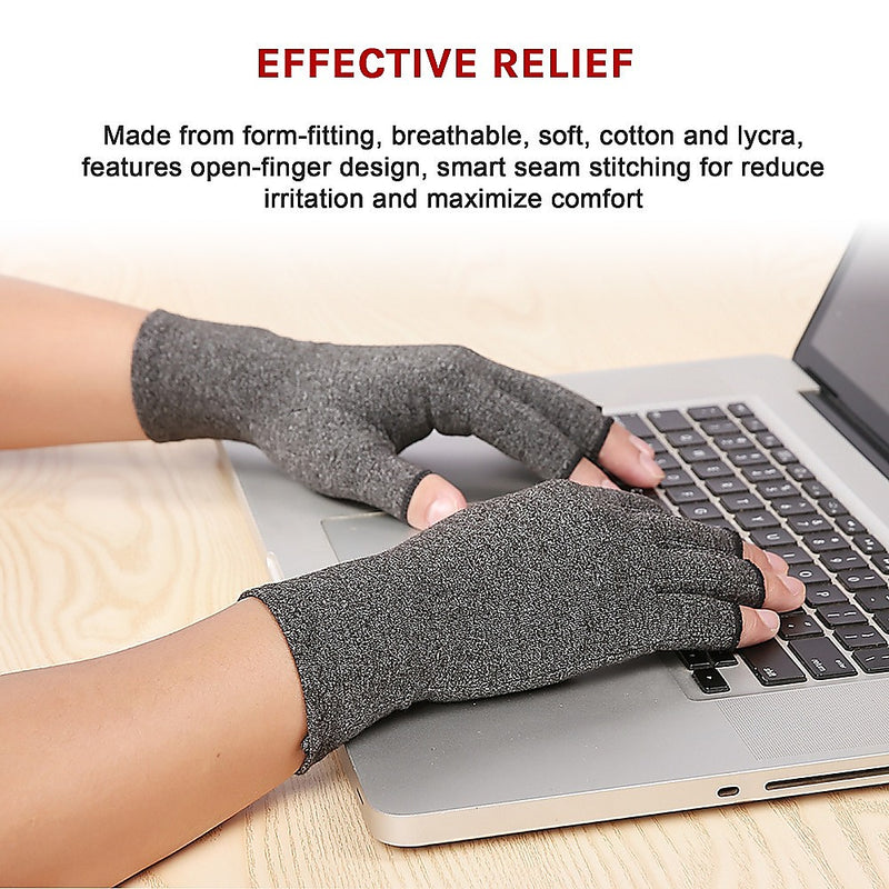 Arthritis Gloves Compression Joint Finger Hand Wrist Support Brace - Large