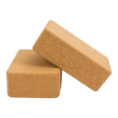 2 x Cork Yoga Block Organic Yoga Prop Accessory Exercise Brick