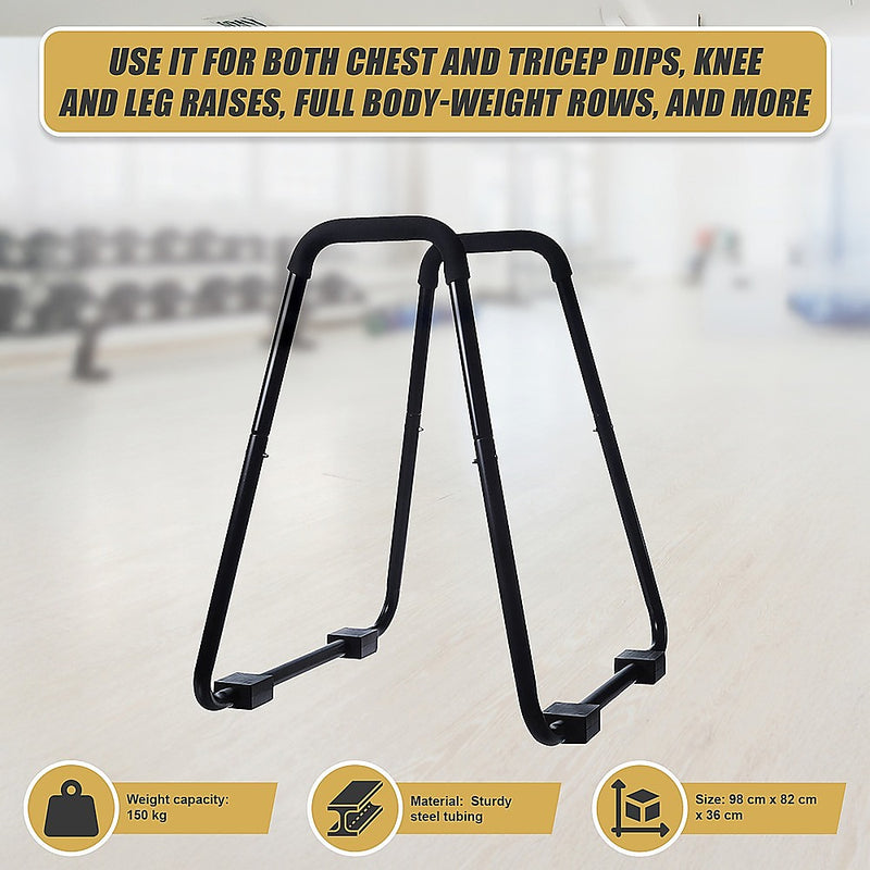 Heavy Duty Body Press Core Bars Push Up Home Gym Parallette Stand