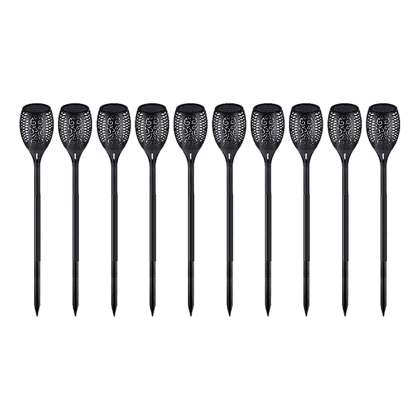 10 Pack Solar Torch Lights 96 LED Flickering Lighting Dancing Flame Garden Lamp