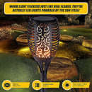 10 Pack Solar Torch Lights 96 LED Flickering Lighting Dancing Flame Garden Lamp