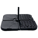 Outdoor Patio 4-Piece Cantilever Offset 3M Umbrella Base Stand Weight Water Sand