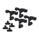 4PC Kayak Boat Fishing Pole Rod Holder Tackle Kit  Adjustable Side Rail Mount