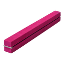2.2m Gymnastics Folding Balance Beam Pink Synthetic Suede