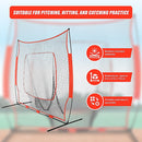 Portable Baseball Training Net Stand Softball Practice Sports Tennis