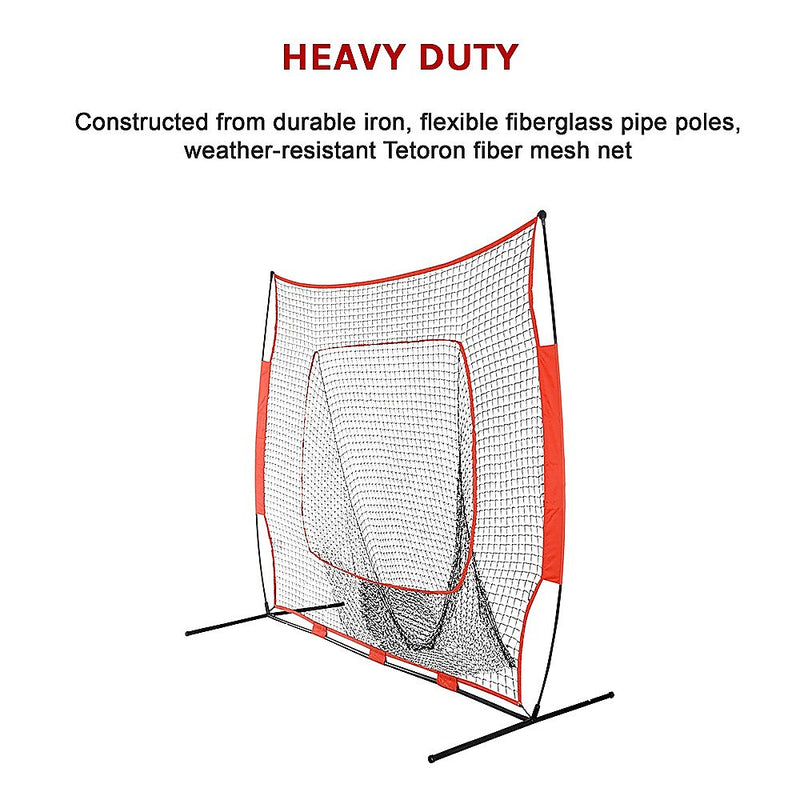 Portable Baseball Training Net Stand Softball Practice Sports Tennis