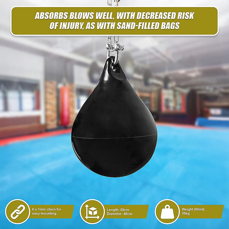 30L Water Punching Bag Aqua with D-Shackle and Chain