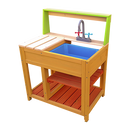 Childrens Outdoor Play Mud Kitchen Sand Pit with Display Shelf