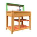 Childrens Outdoor Play Mud Kitchen Sand Pit with Display Shelf