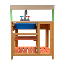 Childrens Outdoor Play Mud Kitchen Sand Pit with Display Shelf