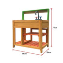 Childrens Outdoor Play Mud Kitchen Sand Pit with Display Shelf