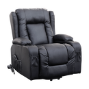 Recliner Chair Electric Massage Chair Lift Heated Leather Lounge Sofa Black
