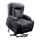 Recliner Chair Electric Massage Chair Lift Heated Leather Lounge Sofa Black
