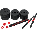 20kg Adjustable Rubber Dumbbell Set Barbell Home GYM Exercise Weights