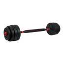 40kg Adjustable Rubber Dumbbell Set Barbell Home GYM Exercise Weights